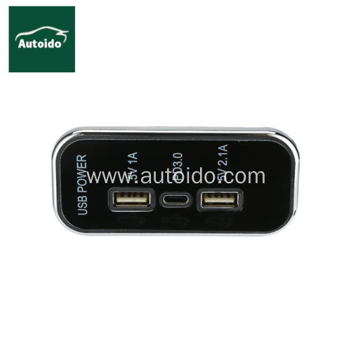 3 Ports Type-C 2.1A USB Car Charger